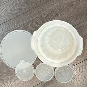 Tupperware Vintage 7 Pc Jelly Mold Set